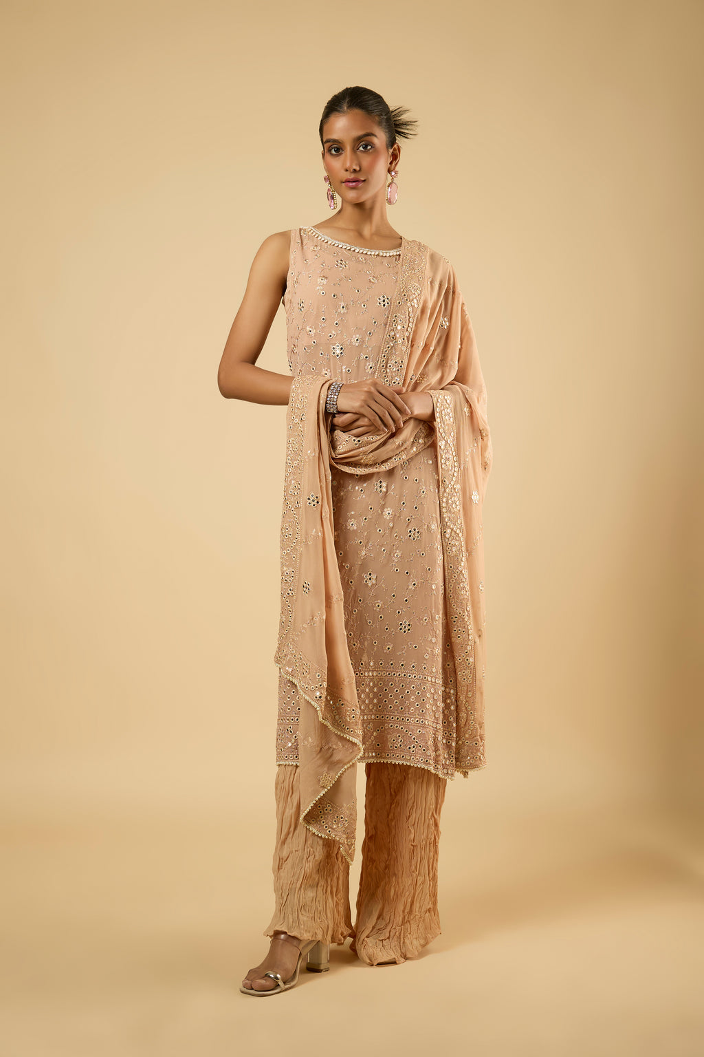 Orchid Champagne Mirror Kurta Set