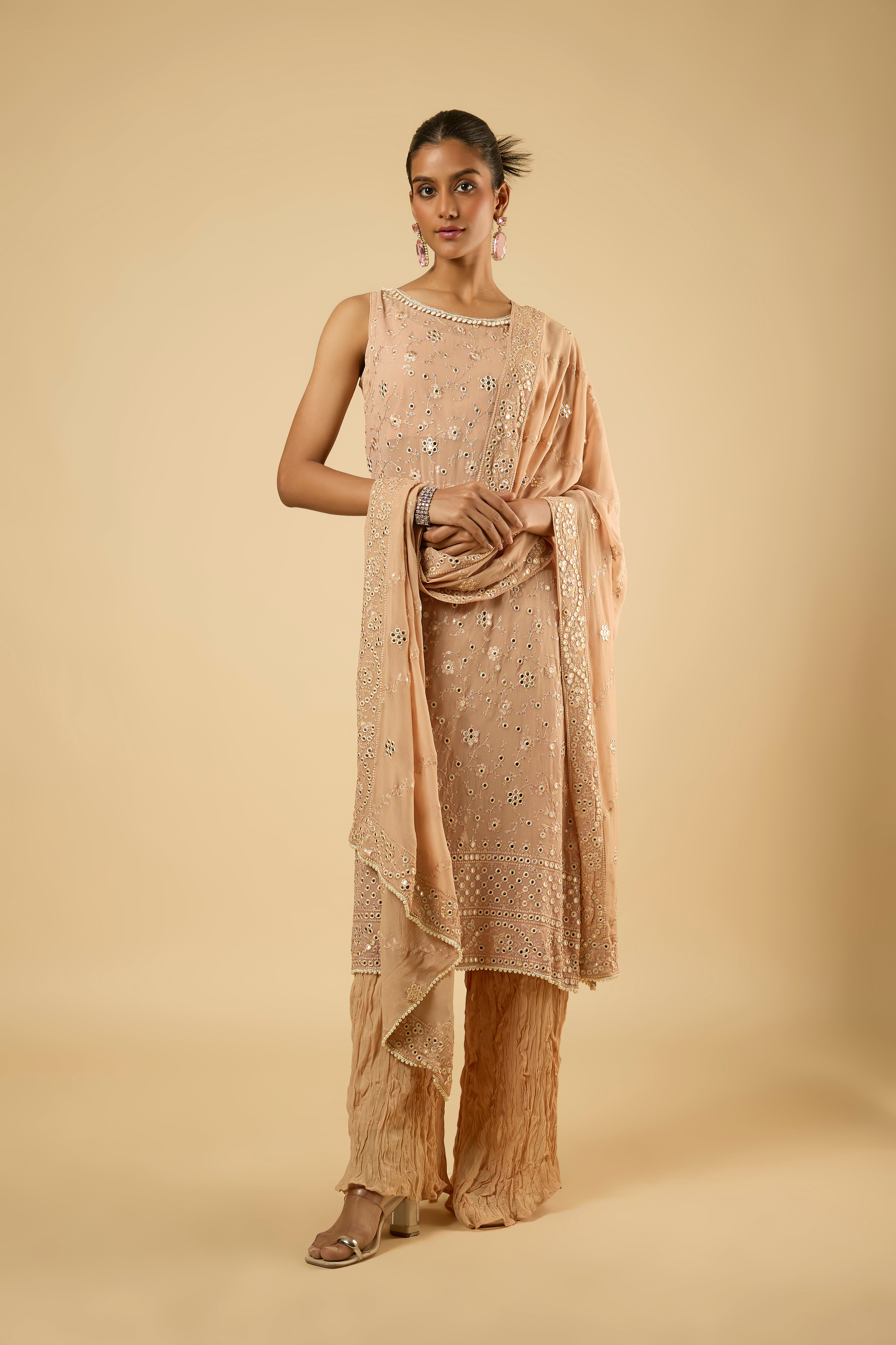 Orchid Champagne Mirror Kurta Set