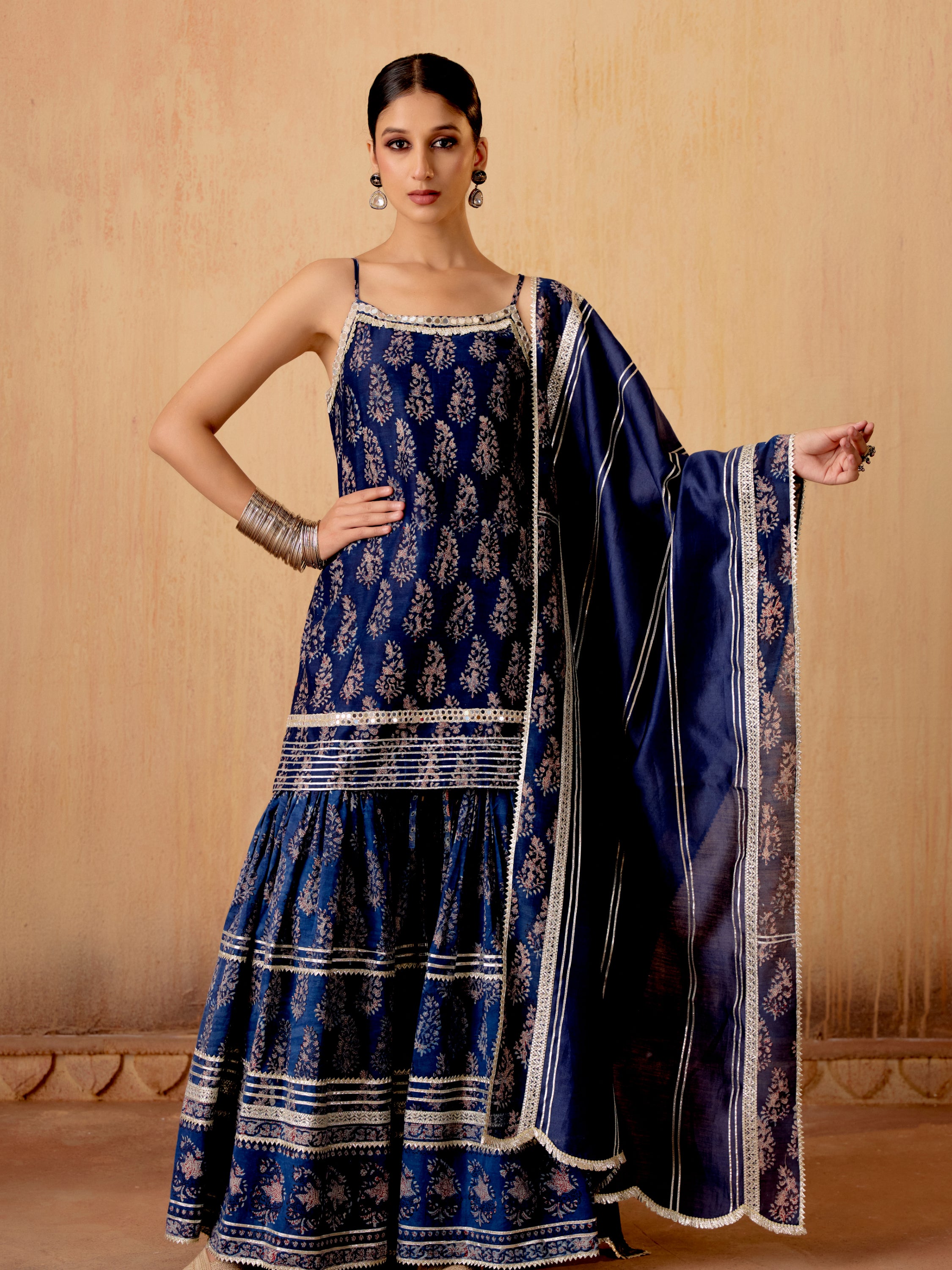 Bluebell Indigo Sharara Set