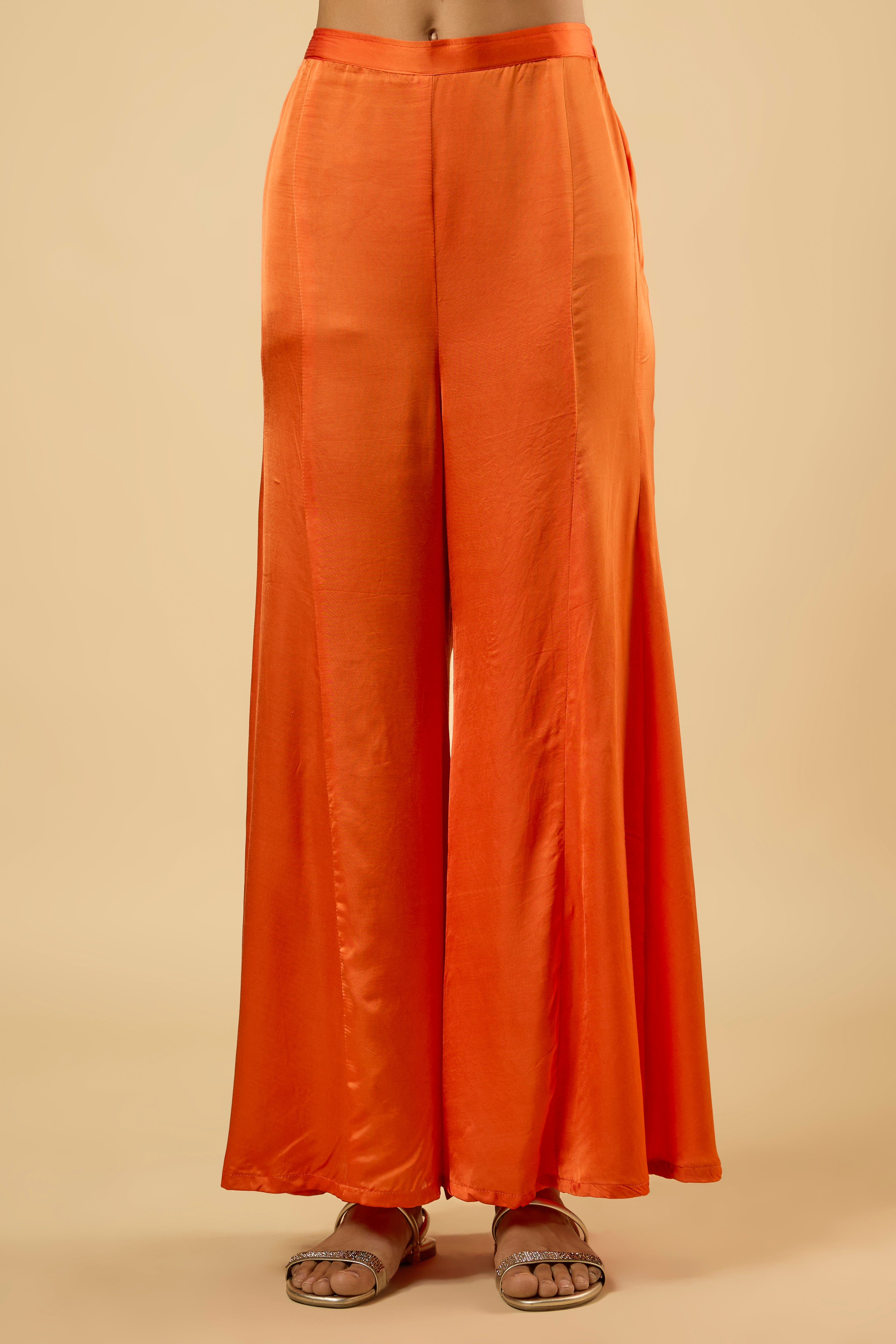 Buttercup Tangerine Mirror Sharara Set