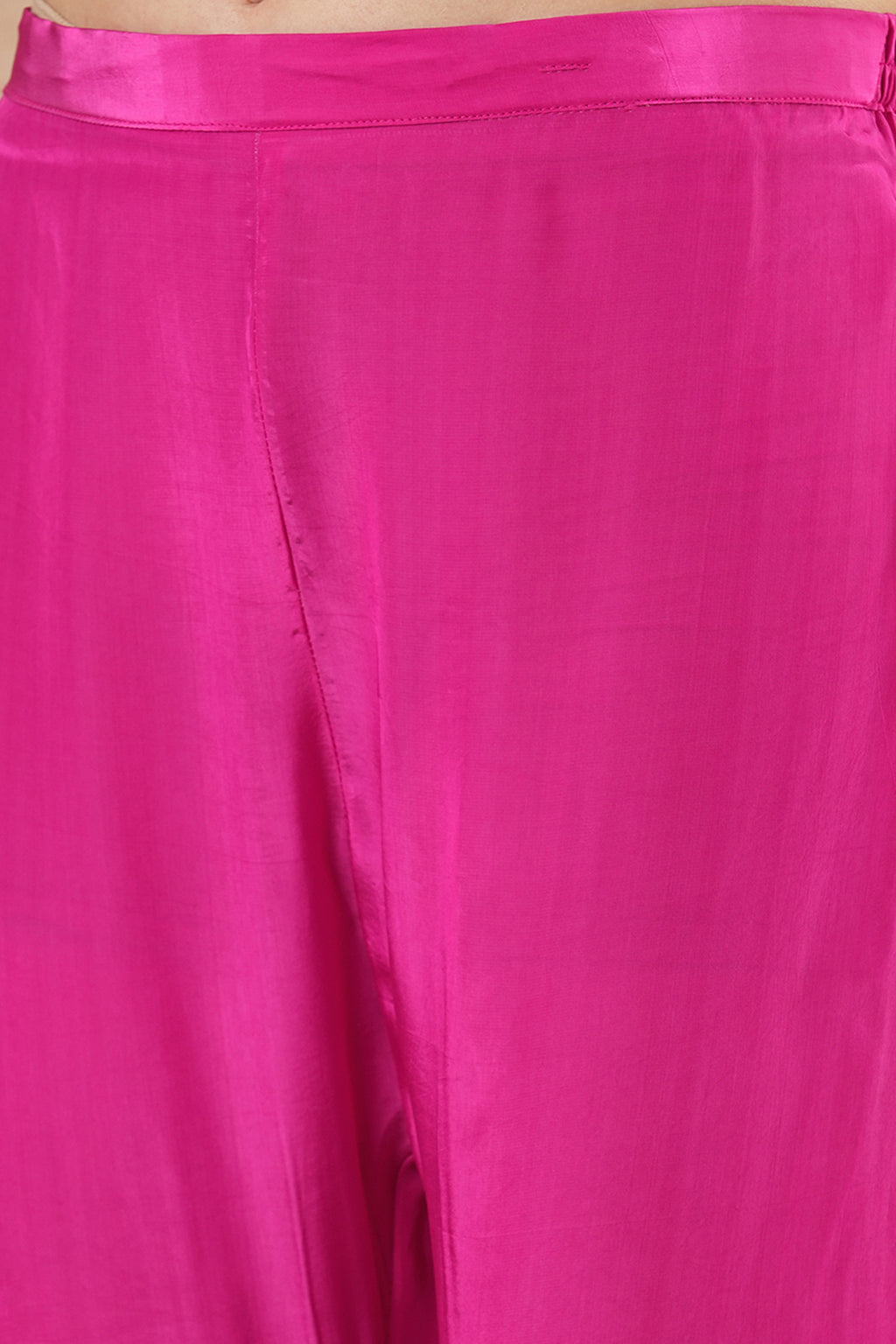 Crescent Hot Pink Solid Incut Kurta Set