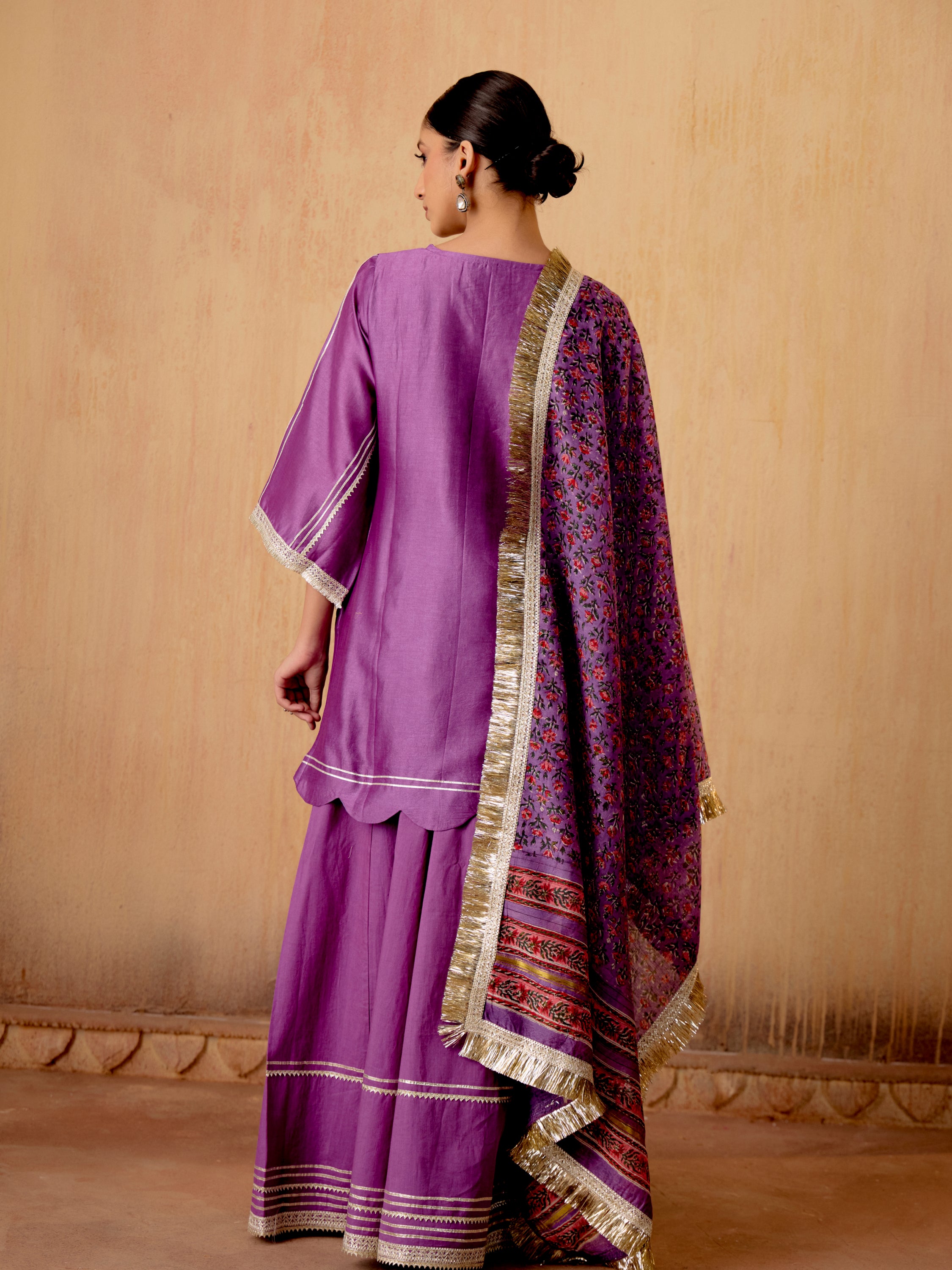 Viola Purple Sharara Set