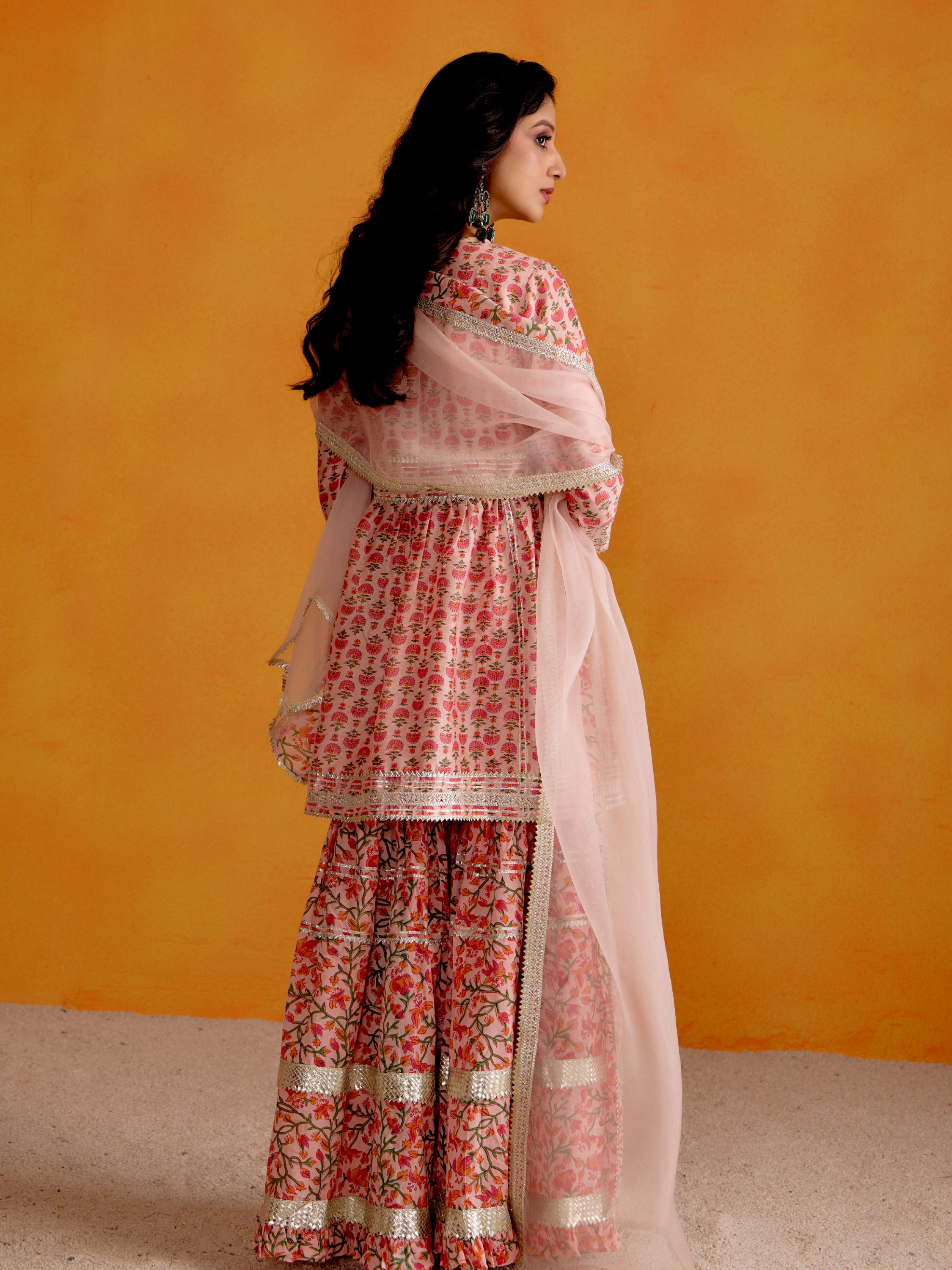 Rosé Pink Sharara Set