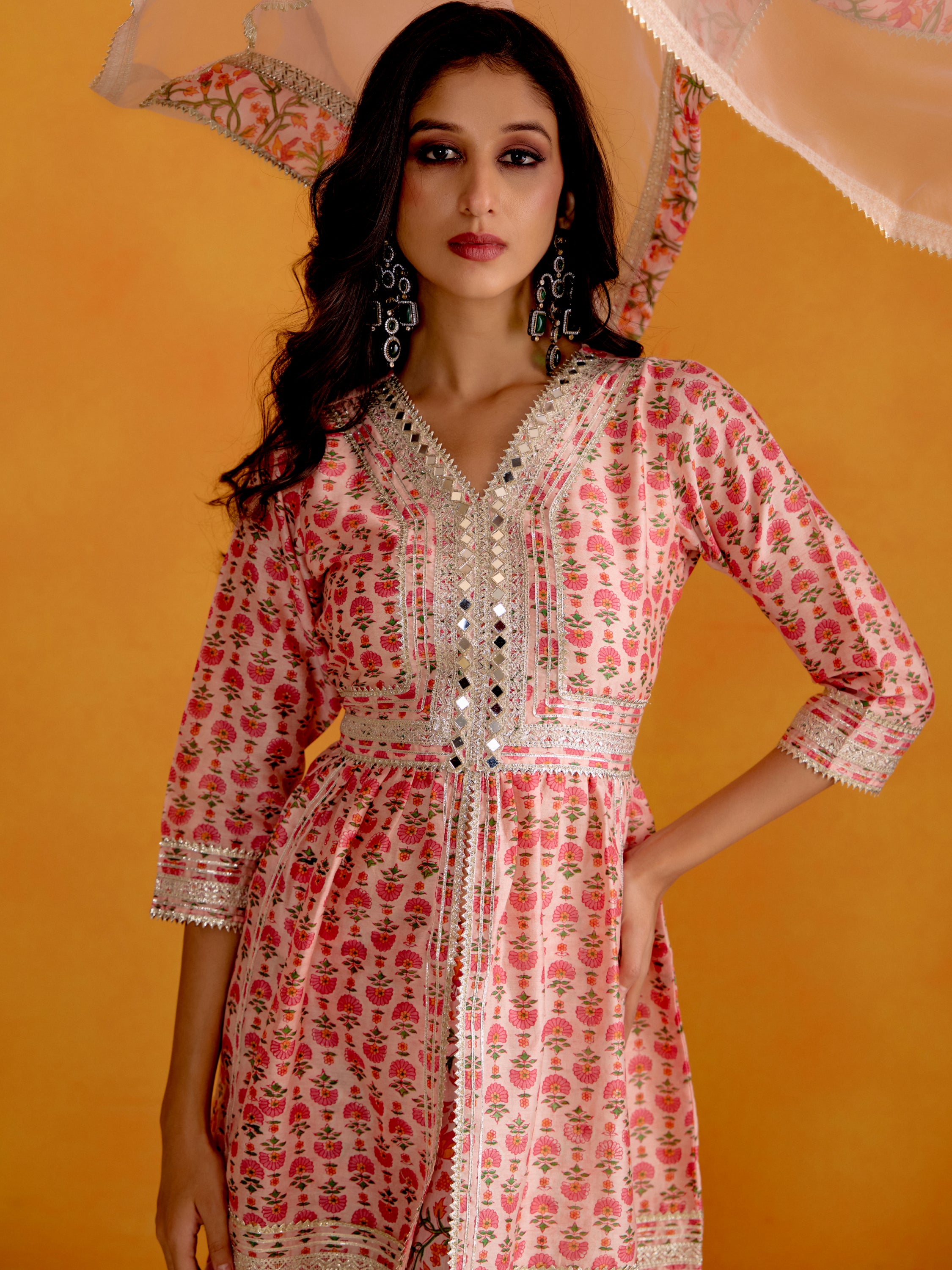 Rosé Pink Sharara Set