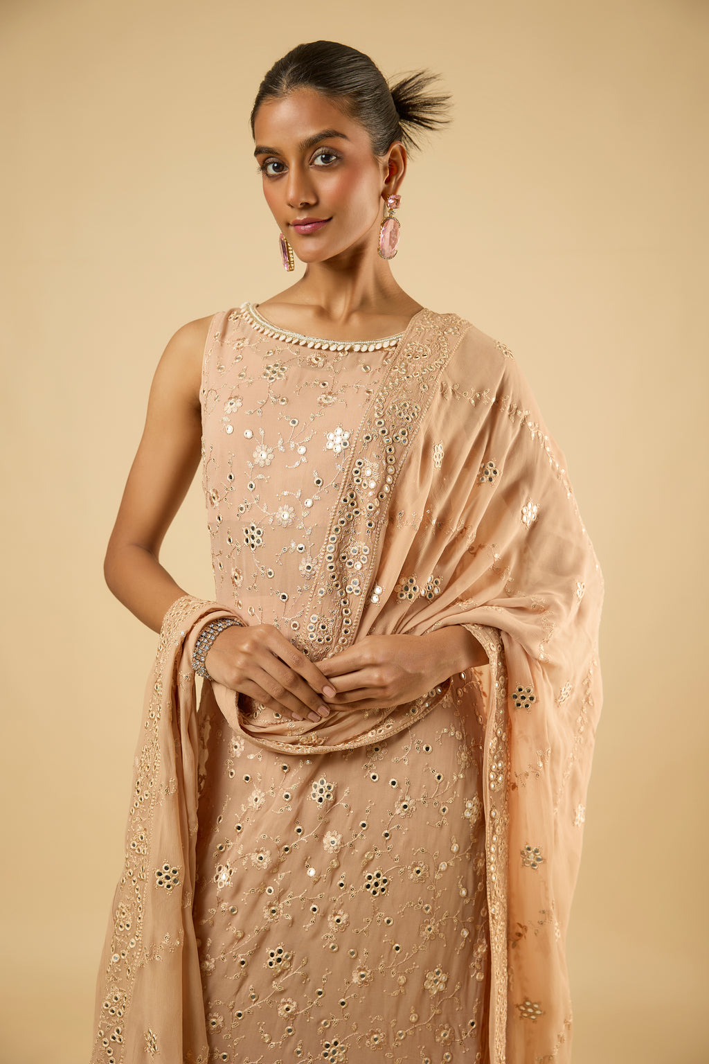 Orchid Champagne Mirror Kurta Set