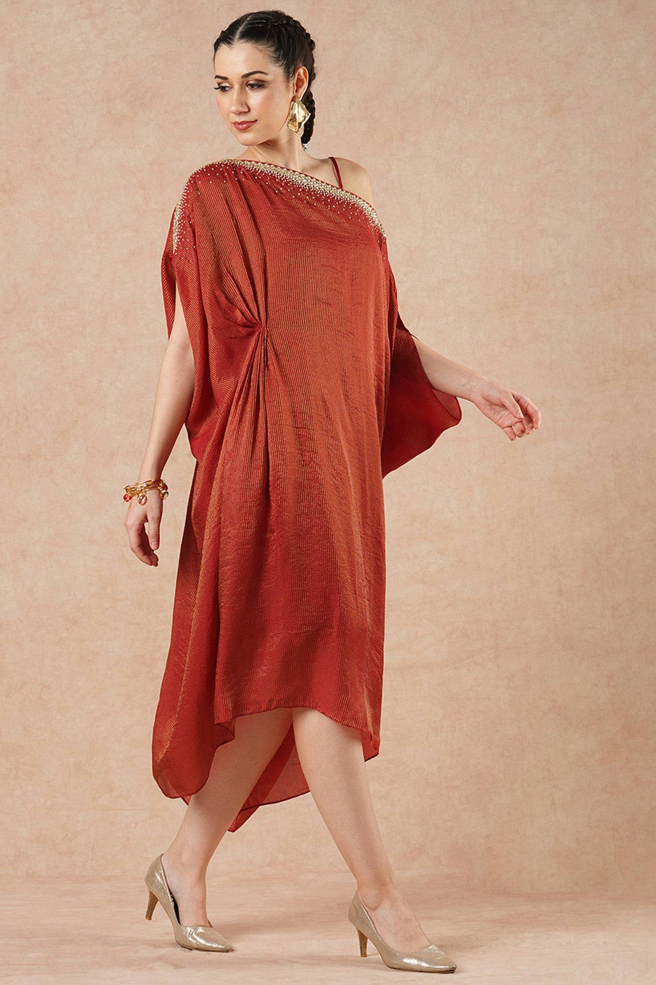 Juniper Ruby Red Stripes Flowy Kaftan