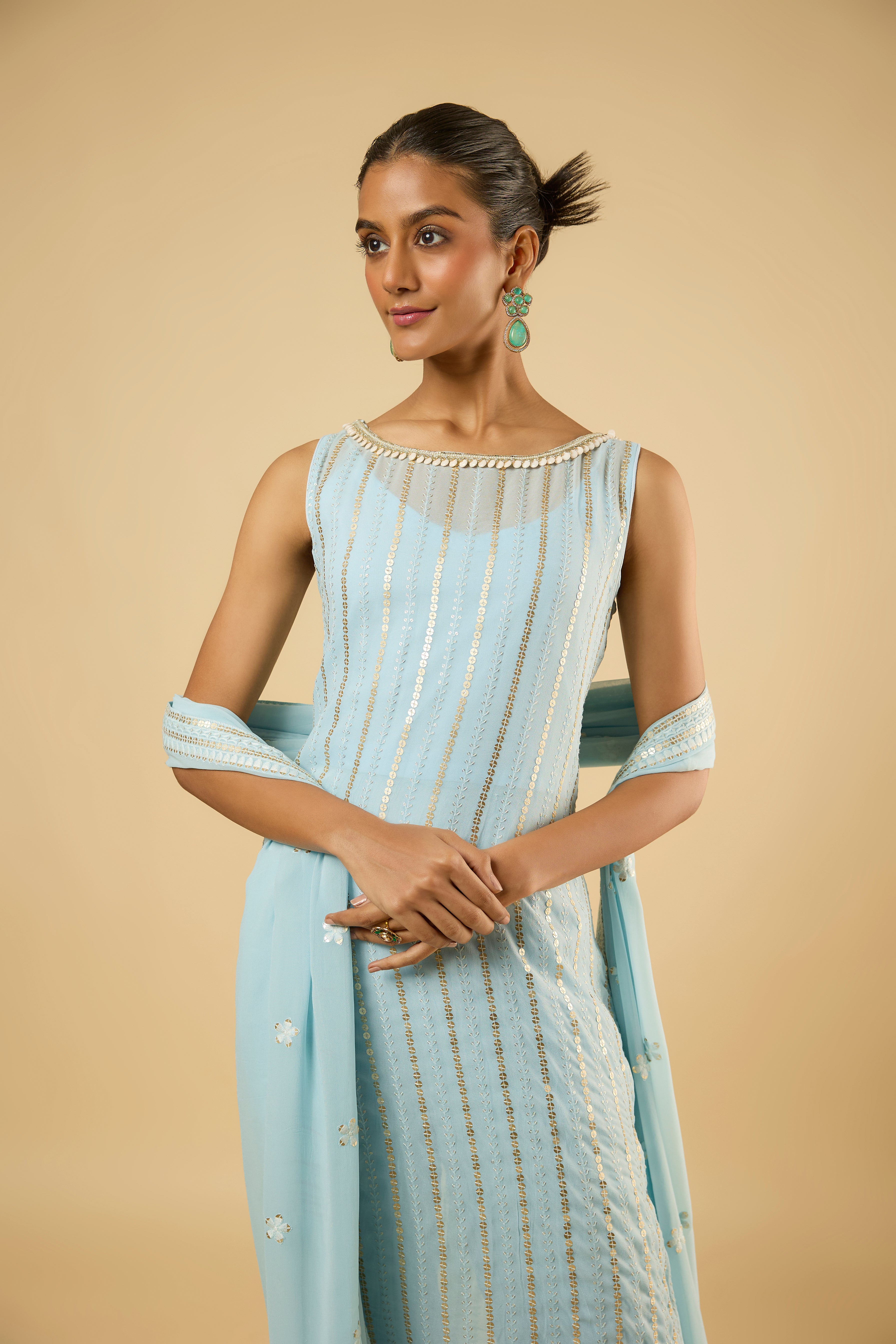 Iris Powder Blue Kurta Set