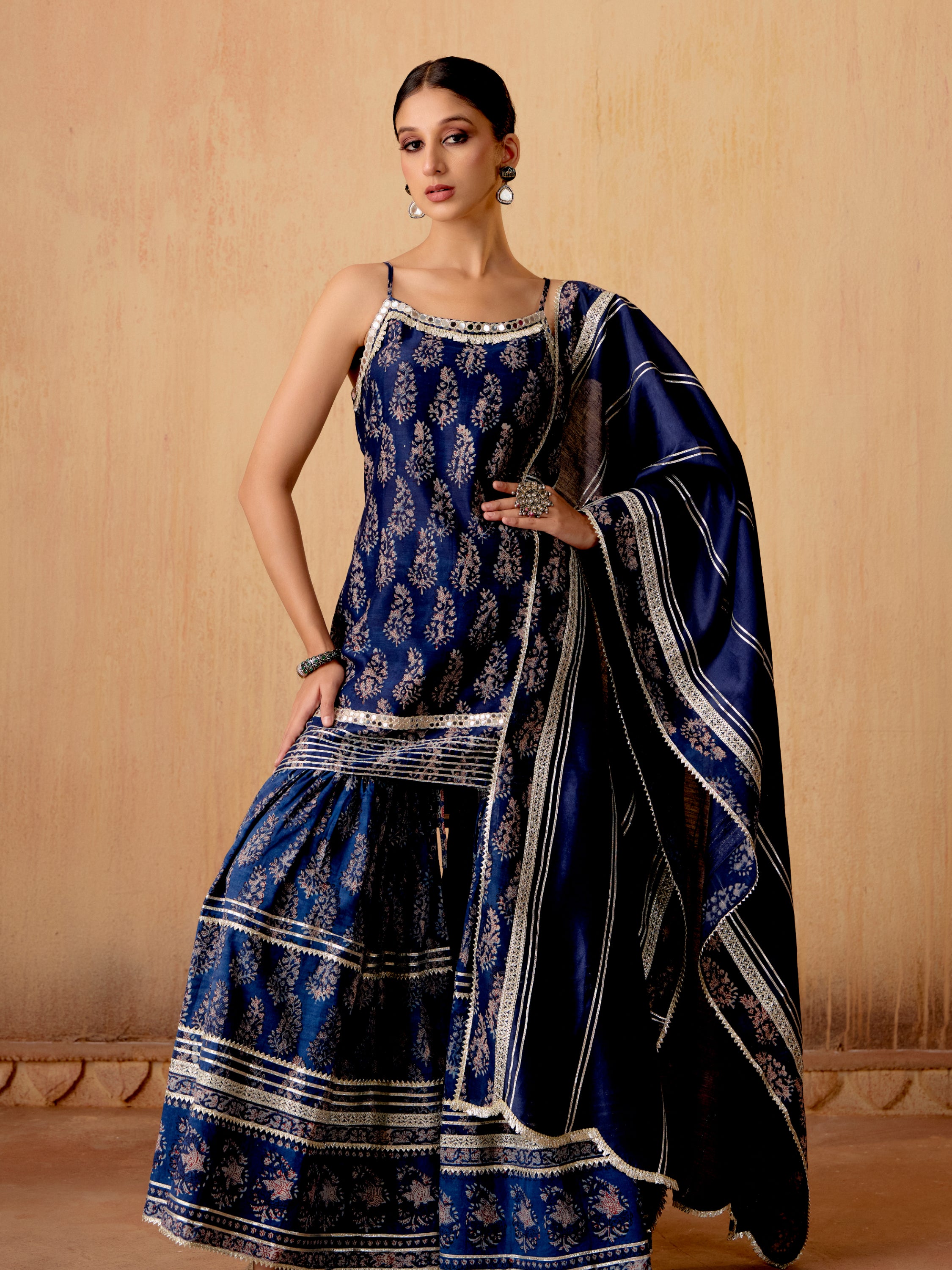 Bluebell Indigo Sharara Set