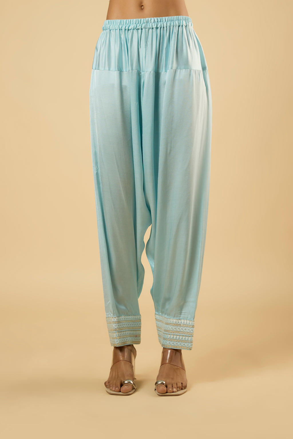 Lily Powder Blue Dhoti Set