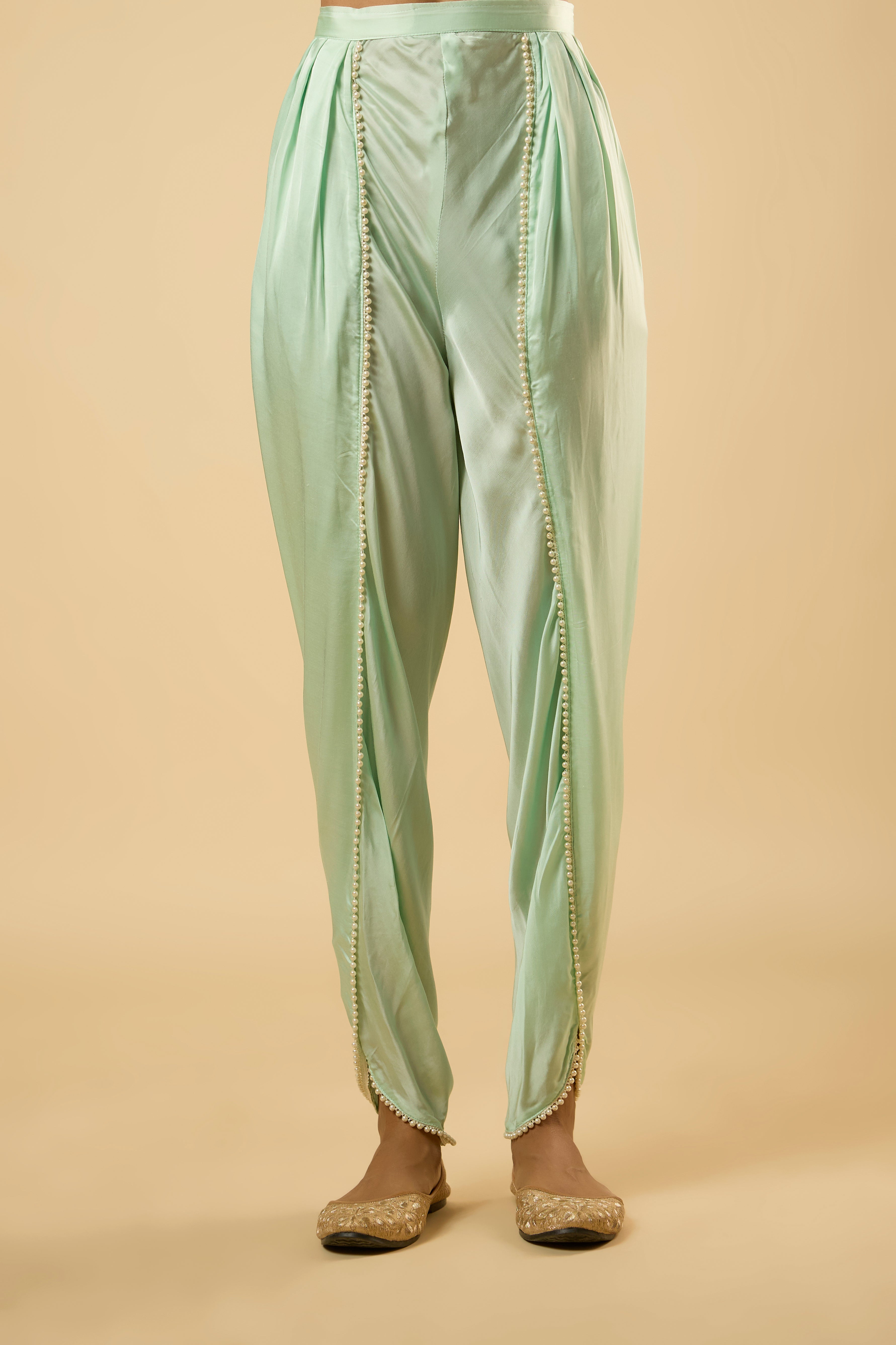 Daisy Mint Peplum Dhoti Set