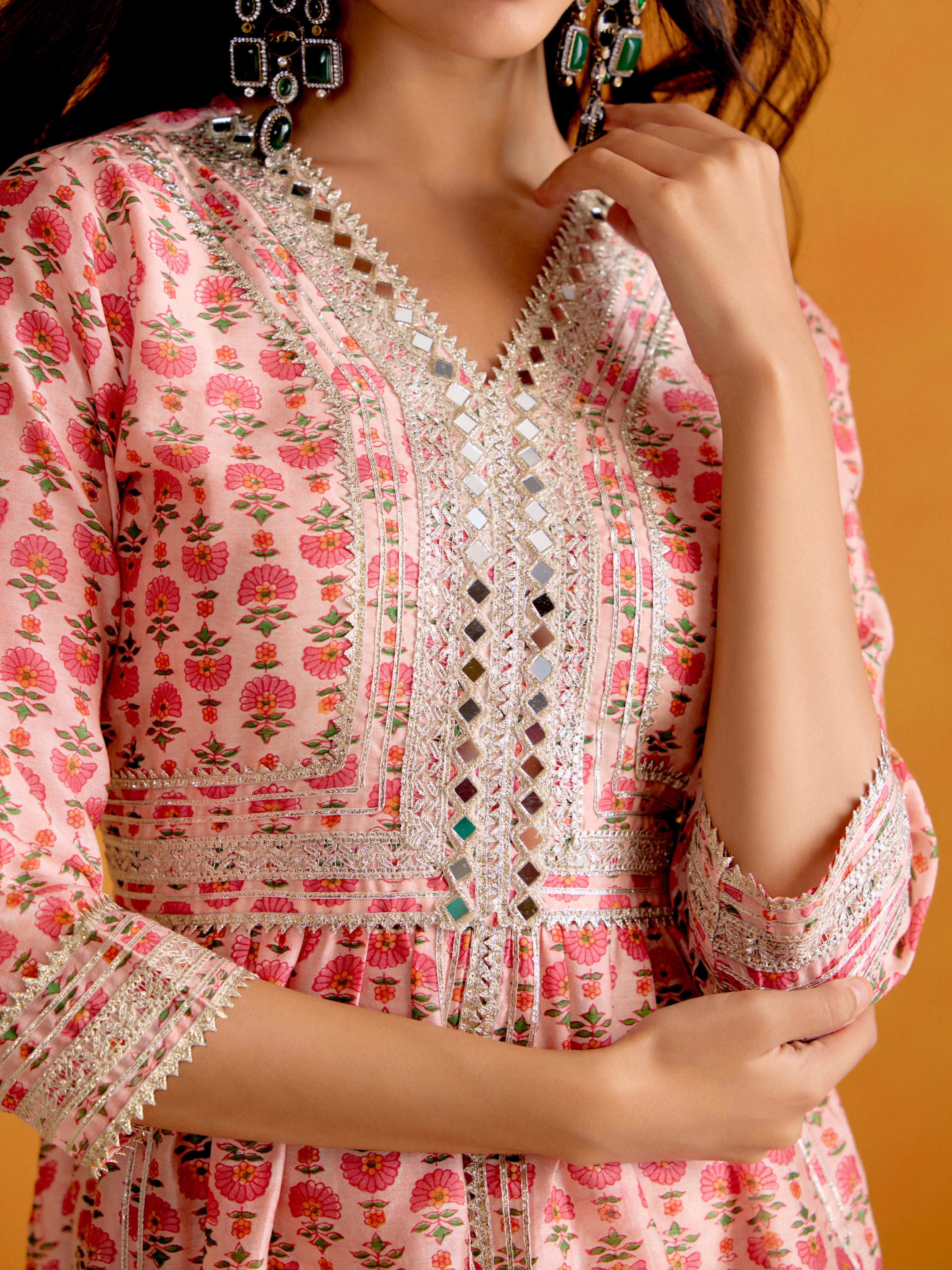 Rosé Pink Sharara Set