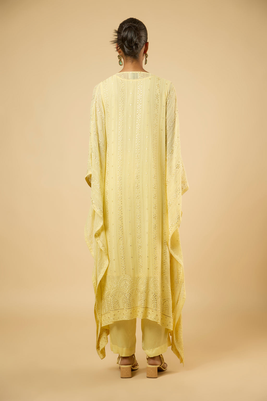 Viola Butter Lemon Kaftan Set