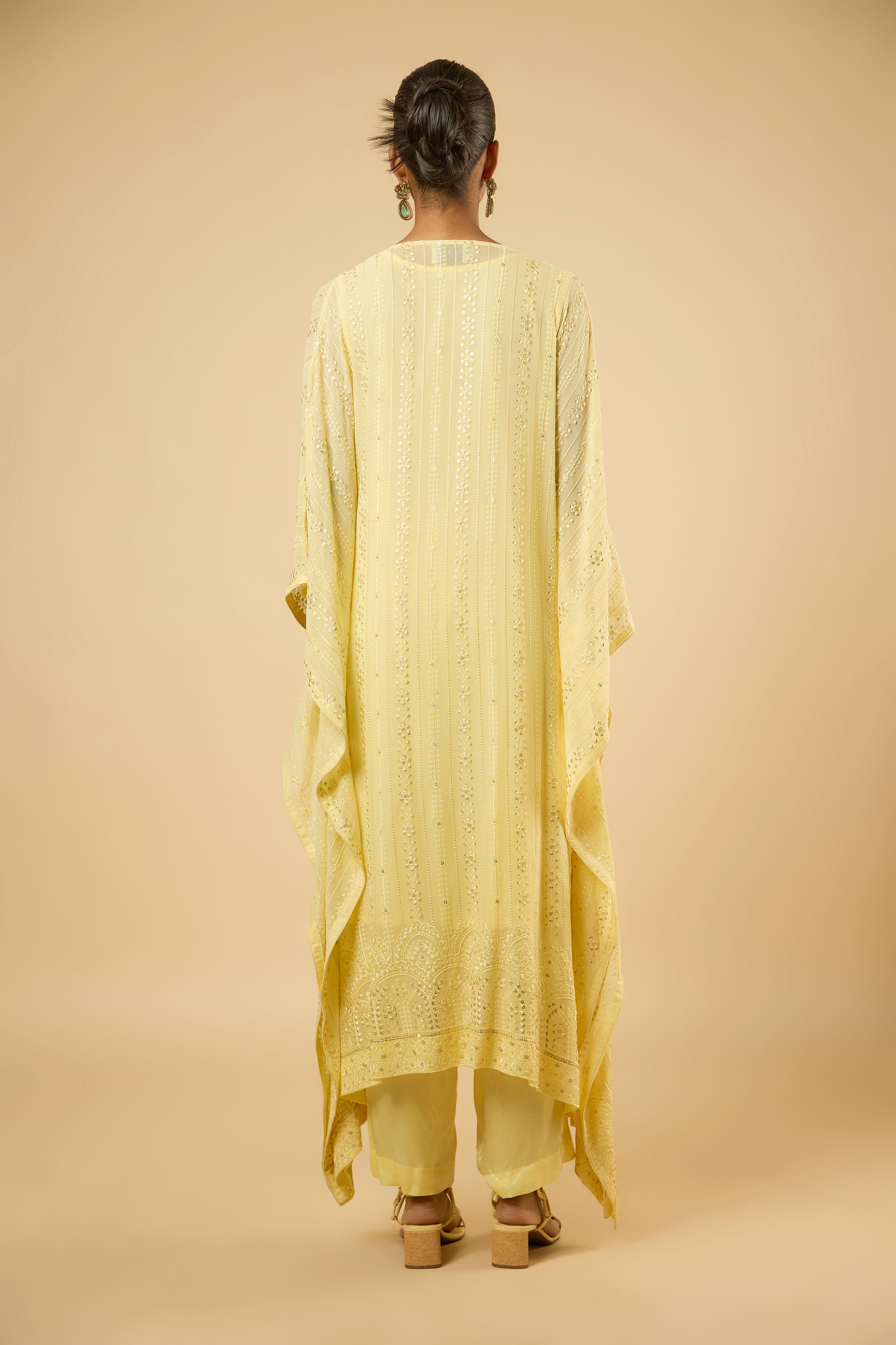 Viola Butter Lemon Kaftan Set