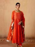 Aura Tangerine Anarkali Set