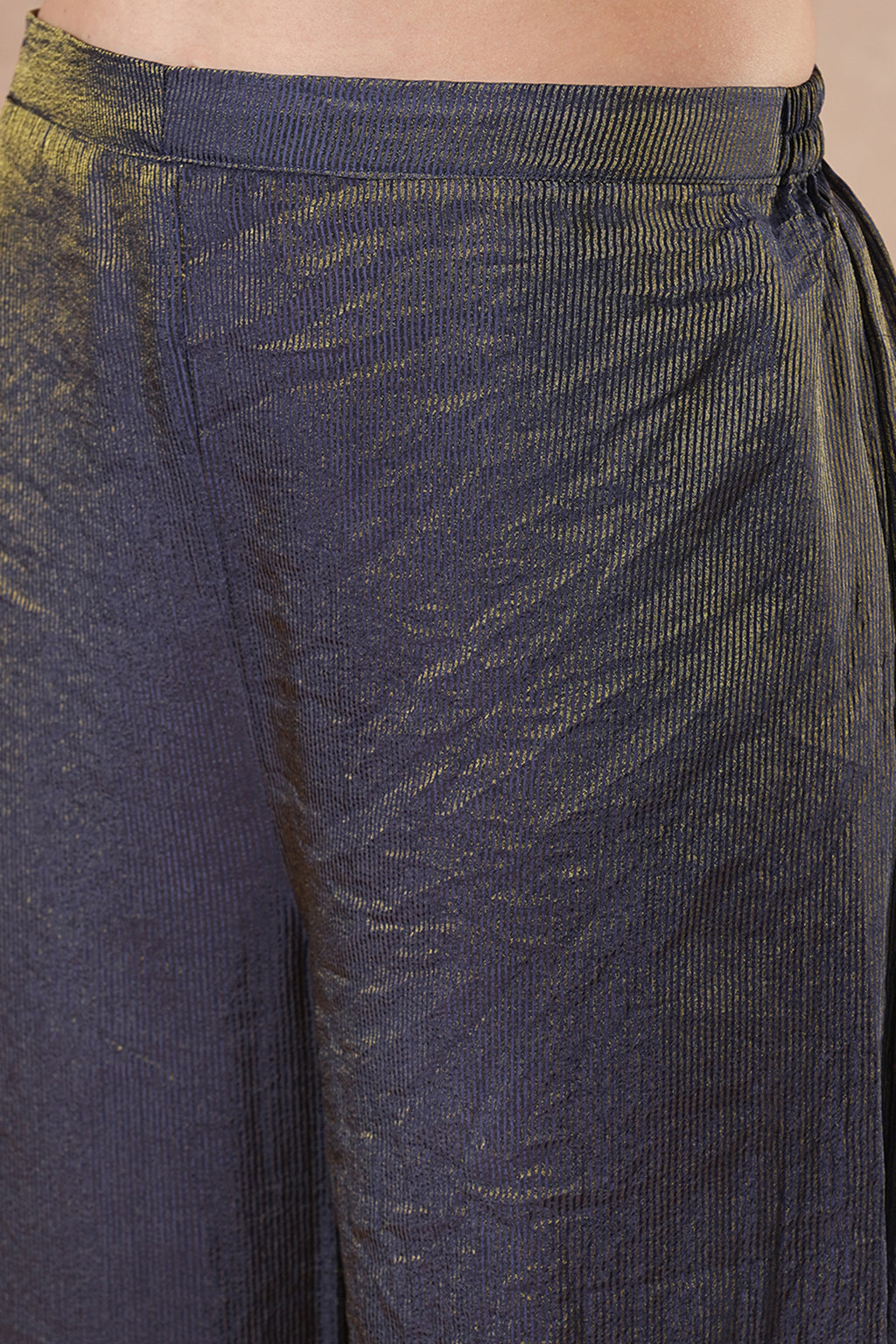 Pine Midnight Blue Stripes Short Kurta Set