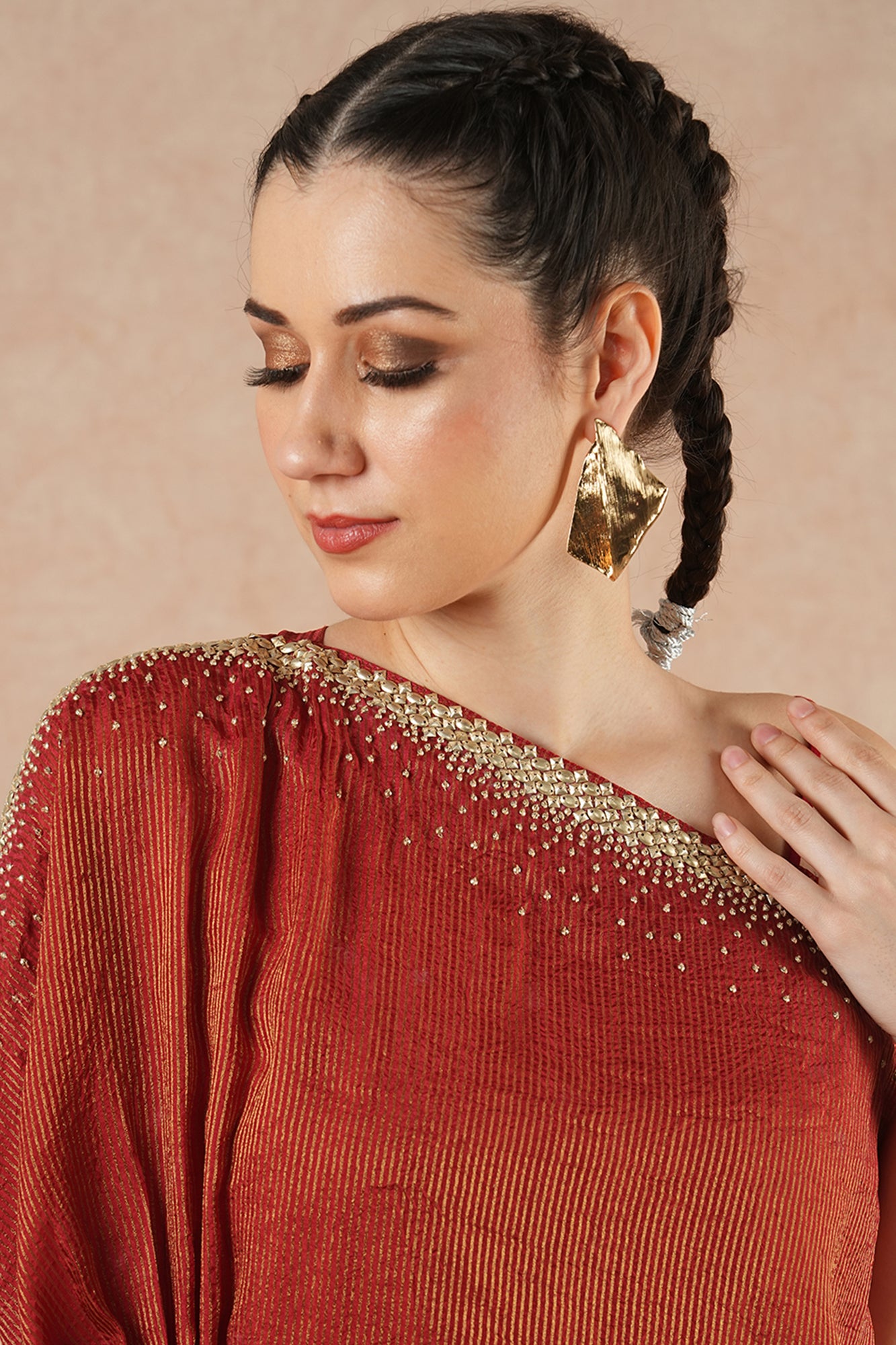 Juniper Ruby Red Stripes Flowy Kaftan