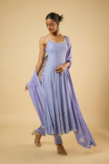Celeste Lavender Mirror Anarkali Set