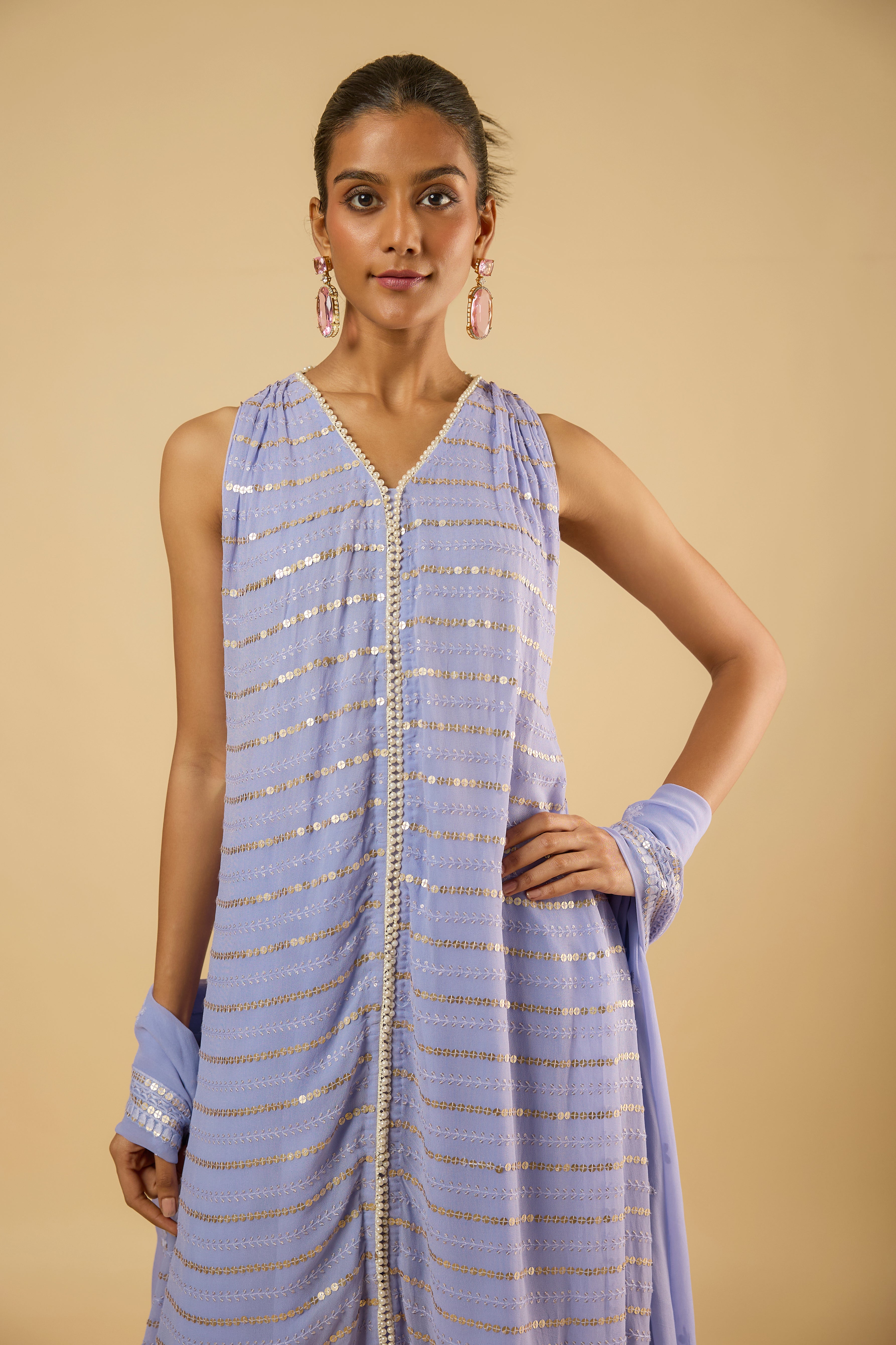 Lilac Lavender Kurta Set