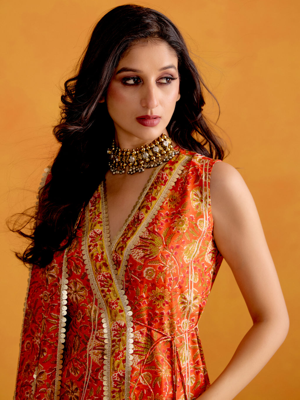 Amber Tangerine Kurta Set