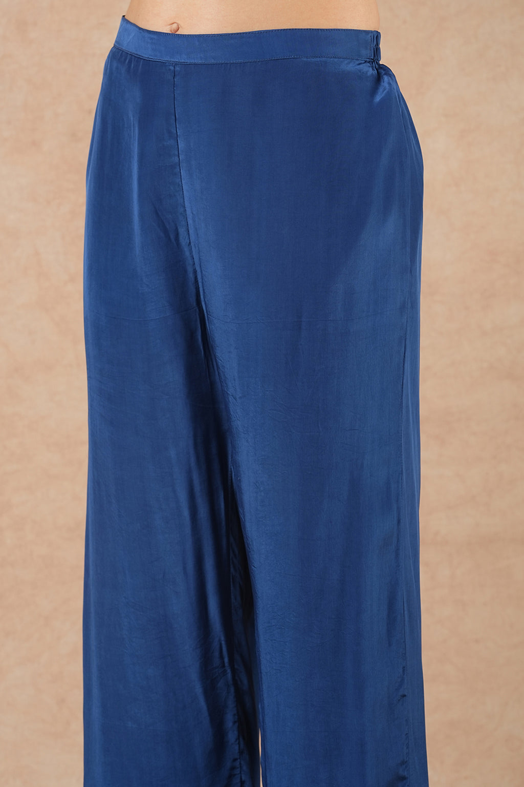 Fern Sapphire Blue Solid Kaftan Kurta Set